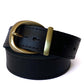 Cinturón Classic oro cuero negro